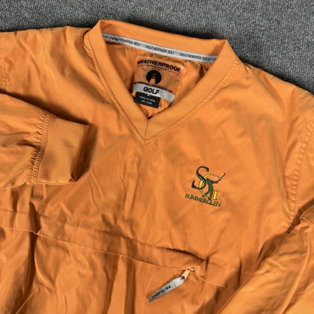 Vintage Golf Weatherproof Garment Company Pullover SummerGlen Y2K Orange Medium